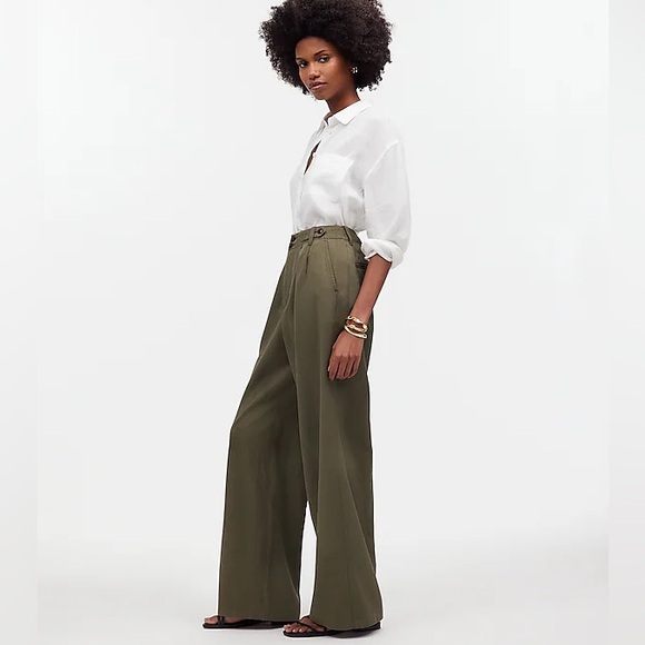 Madewell The Tall Harlow Wide-Leg Pant In Faded Ivy Size T10 NWT - Picture 5 of 15